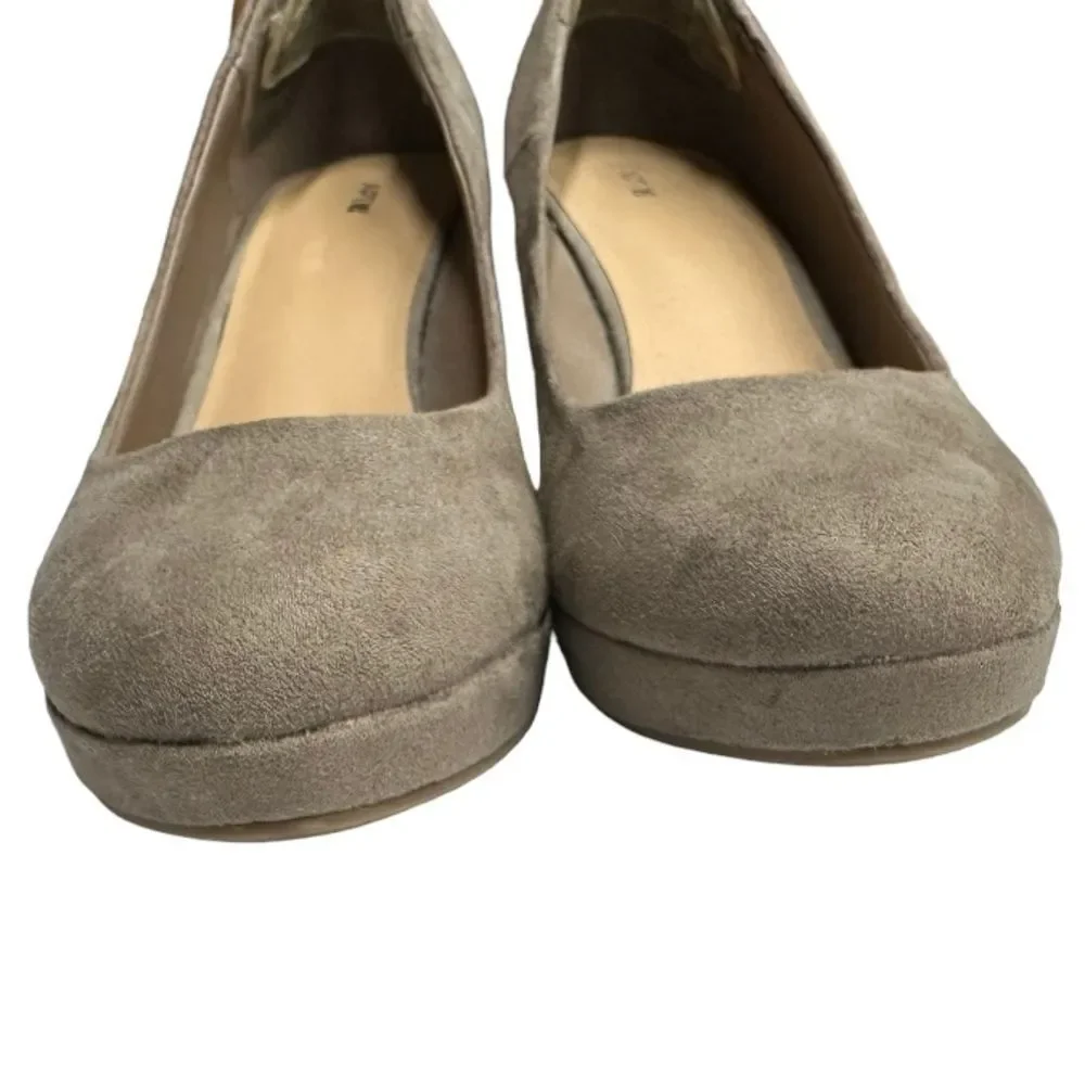 Apt. 9‎ Women's Faux Suede Platform Wedge Ballet Shoes Size 8.5